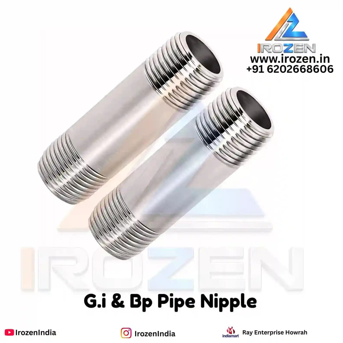 GI Pipe Nipples Manufacturer & Supplier at Best Price in India | IROZEN